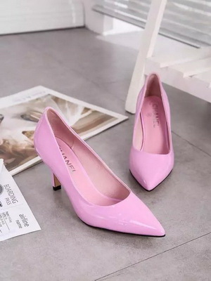 CHANEL Shallow mouth kitten heel Shoes Women--013